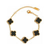 Black Four Leaf Clover Bracelet